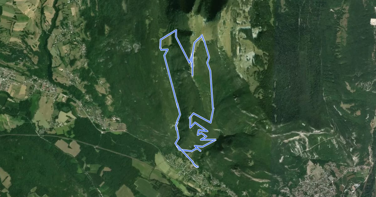Маршрут Chanduraz depuis Béon на спутниковом снимке