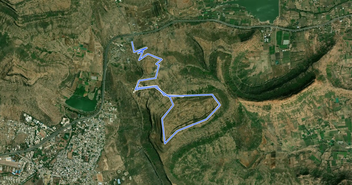Маршрут Chandwad Fort на спутниковом снимке