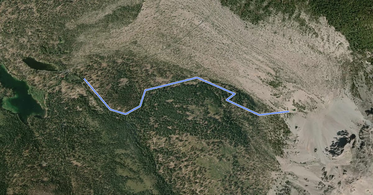 Маршрут Chaos Crags Trail на спутниковом снимке