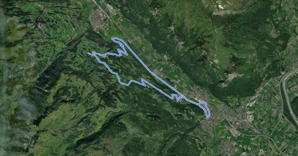 Маршрут Chapfensee Bike на спутниковом снимке