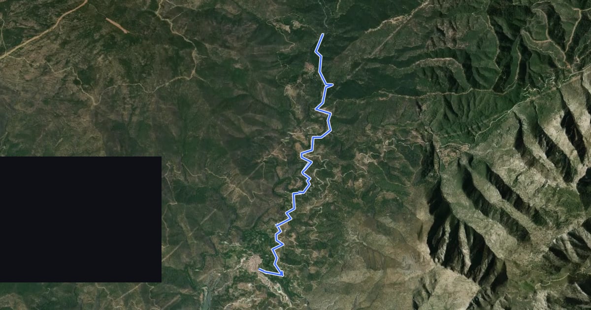 Маршрут Charco del Canalón на спутниковом снимке