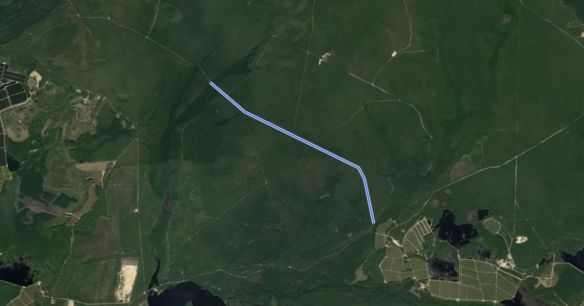 Маршрут Chatsworth-Tuckerton Road на спутниковом снимке