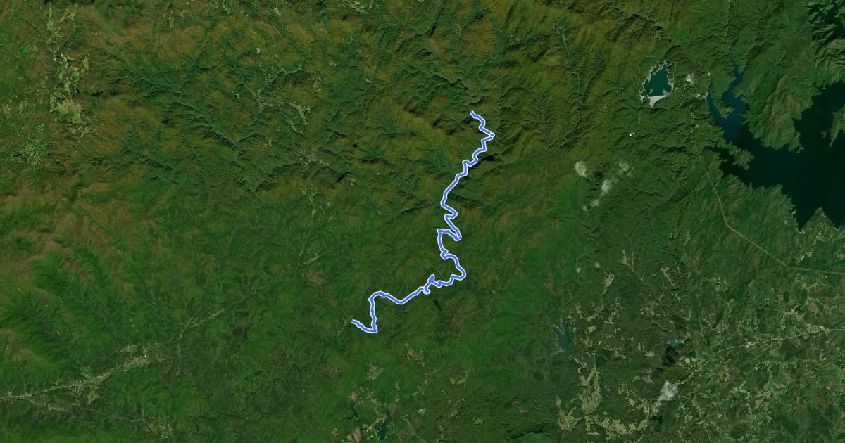 Маршрут Chattooga River Trail на спутниковом снимке