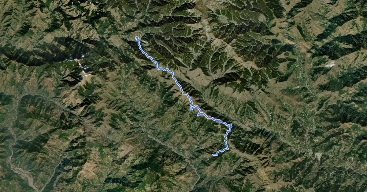 Маршрут Chau Forest to Kadwah на спутниковом снимке