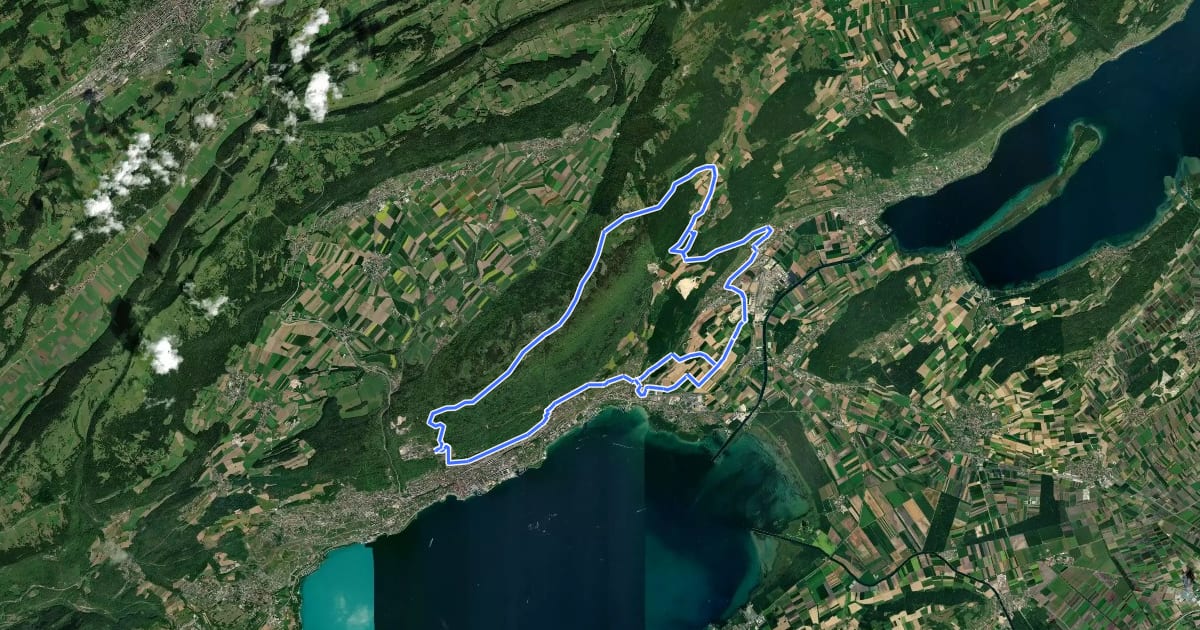 Маршрут Chaumont Tour на спутниковом снимке