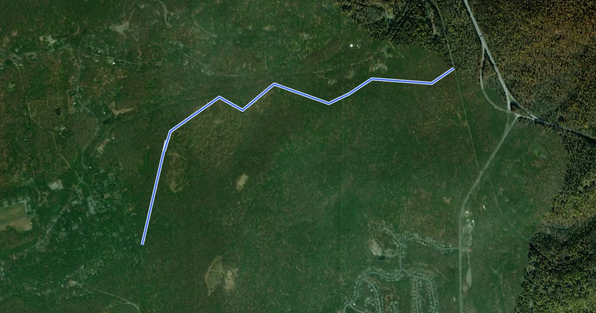 Маршрут Chautauqua Trail на спутниковом снимке