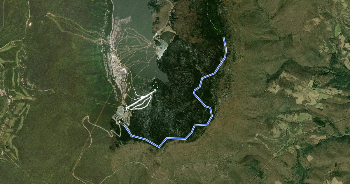 Маршрут Cheat Mountain Ridge Trail на спутниковом снимке
