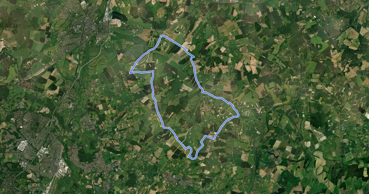 Маршрут Cheesefoot Head Off Road Cycle Trail на спутниковом снимке