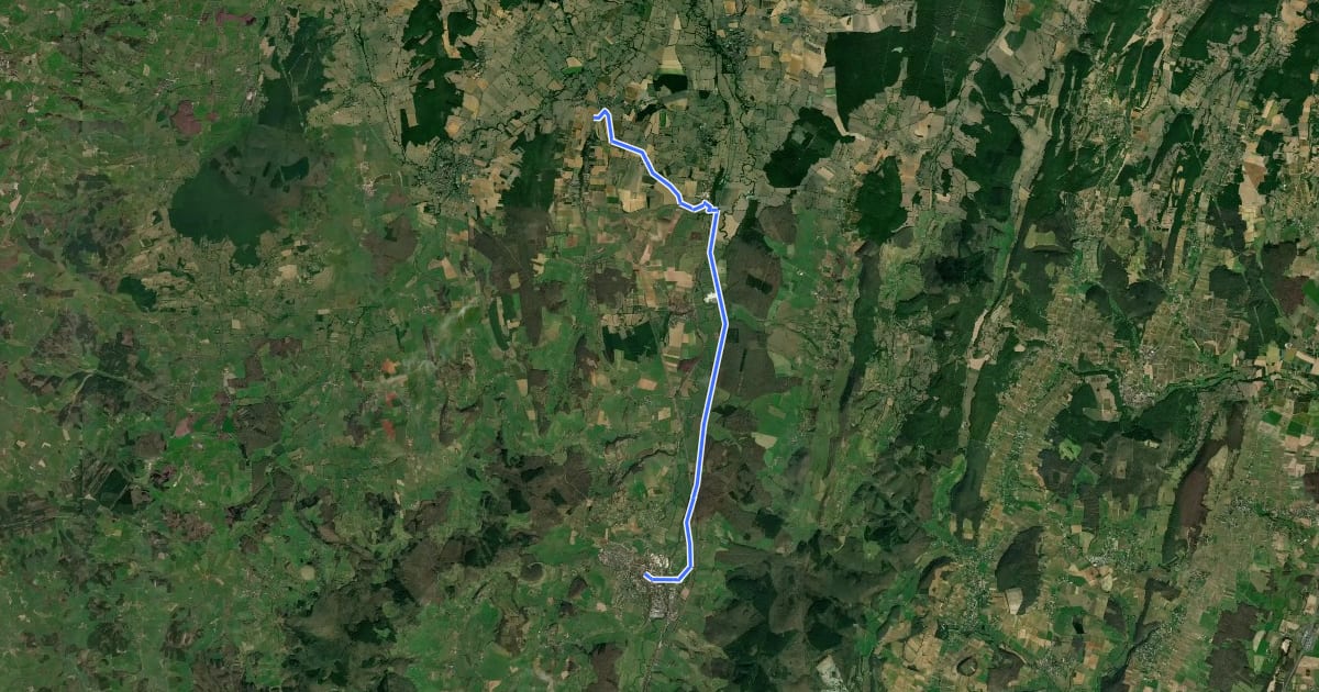 Маршрут Chemin d'Assise, Confrançon - Cluny via Taizé на спутниковом снимке