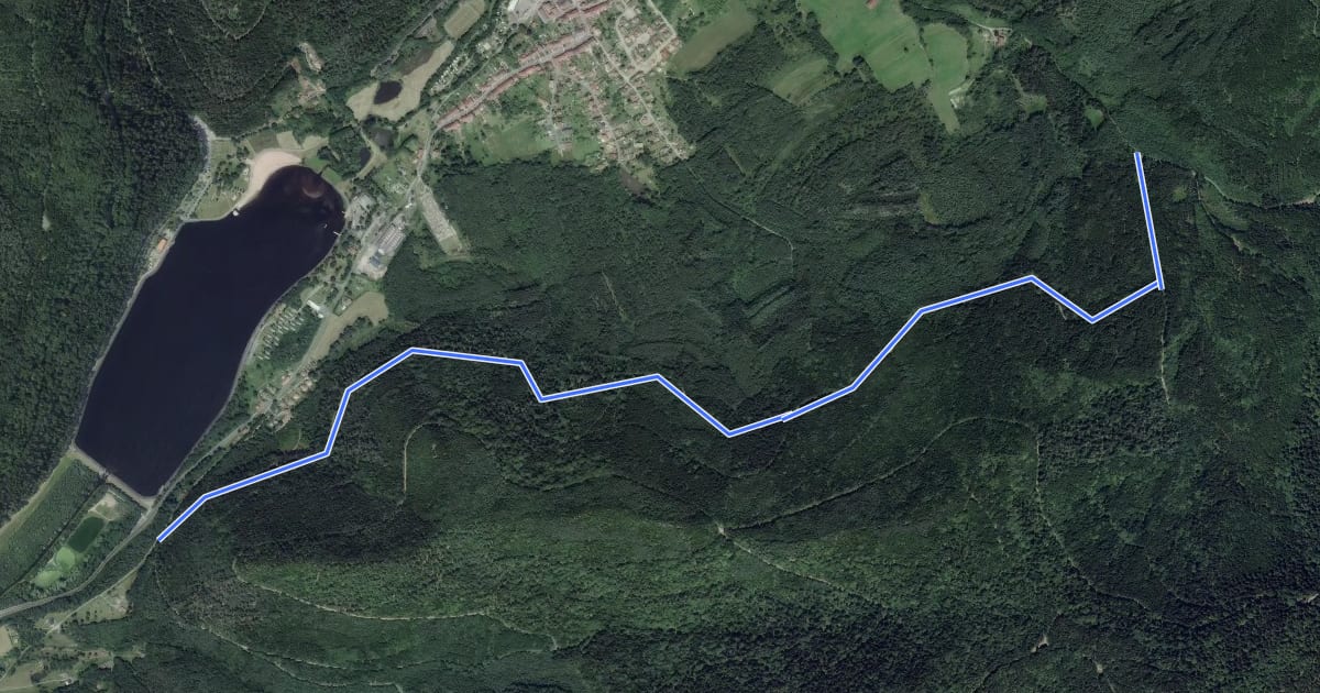 Маршрут Chemin de Bénameix à Lajus на спутниковом снимке