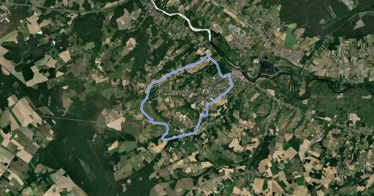 Маршрут Chemin de Beauval на спутниковом снимке