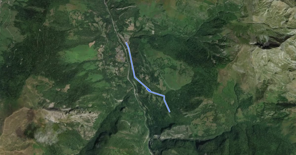 Маршрут Chemin de Beloute asp118 на спутниковом снимке
