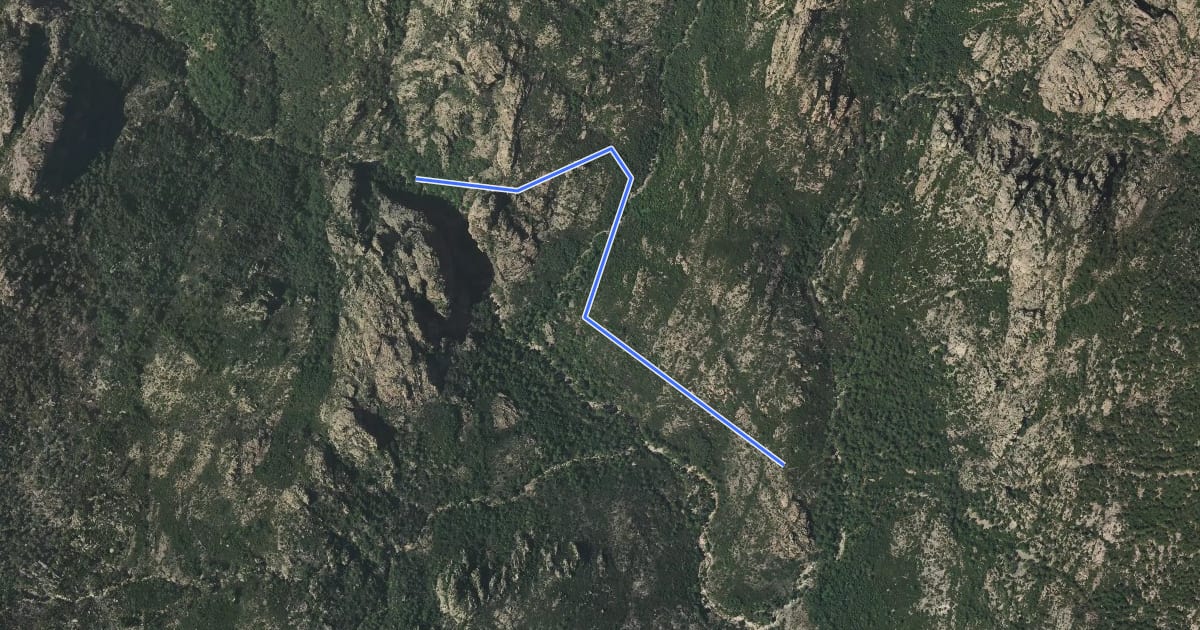 Маршрут Chemin de Cervi на спутниковом снимке