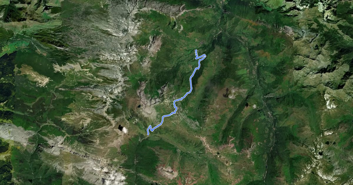 Маршрут Chemin de Compostelle par le Col de Paü asp120 на спутниковом снимке