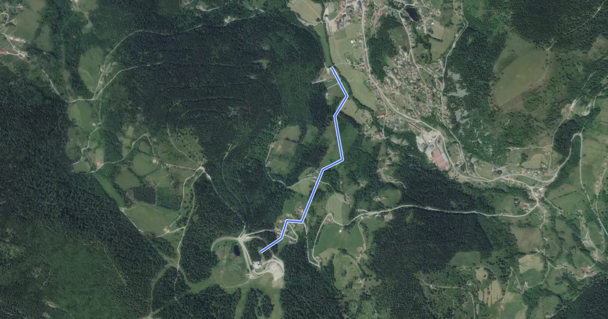 Маршрут Chemin de croix на спутниковом снимке