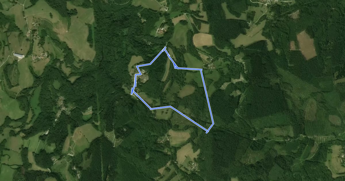 Маршрут Chemin de découverte de la vallée de la Maulde на спутниковом снимке
