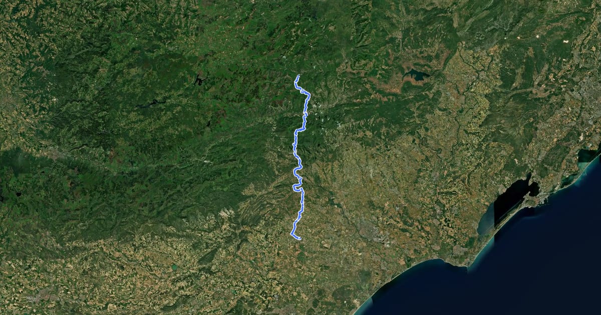 Маршрут Chemin de Fontcaude на спутниковом снимке
