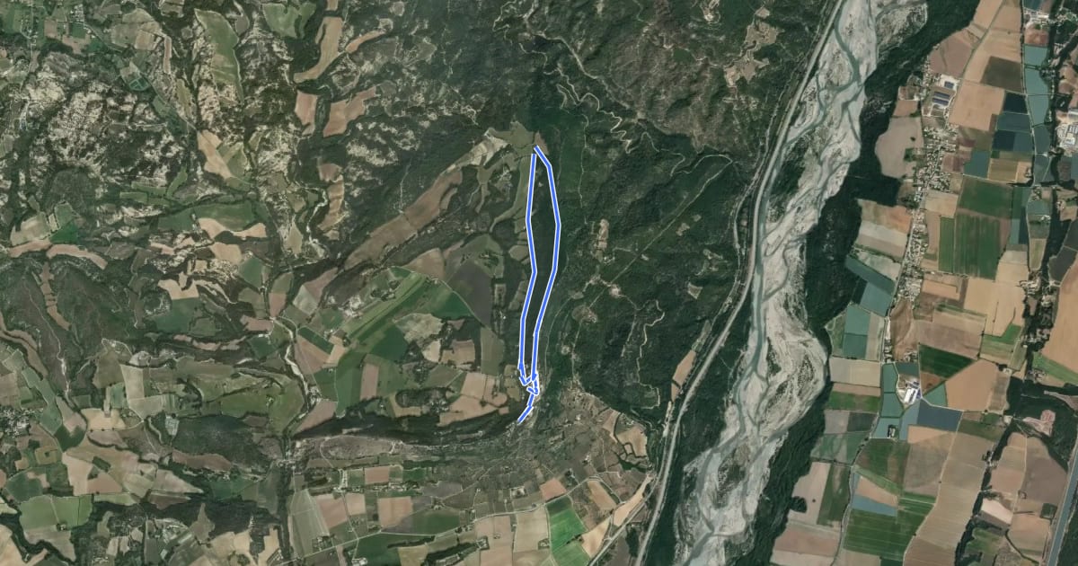 Маршрут Chemin de la Baume на спутниковом снимке