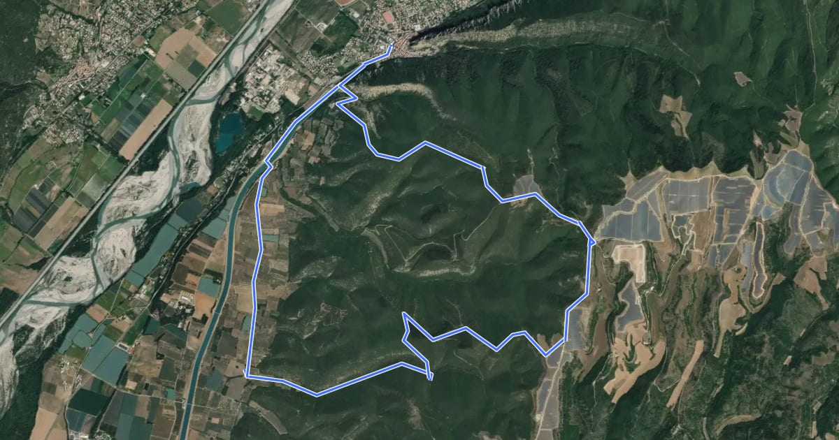 Маршрут Chemin de la Colle на спутниковом снимке