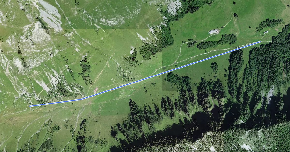Маршрут Chemin de la Crossette на спутниковом снимке