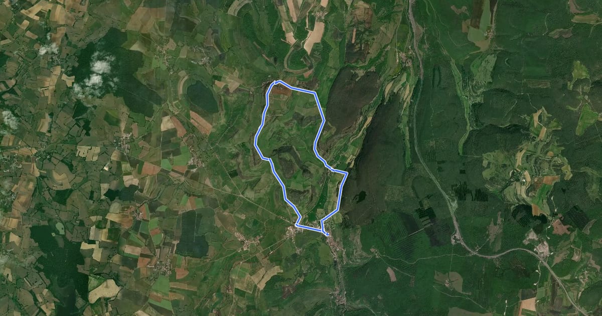 Маршрут Chemin de la Montagne на спутниковом снимке