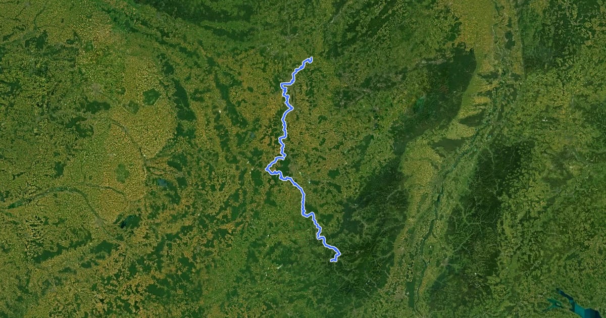 Маршрут Chemin de la Moselle на спутниковом снимке