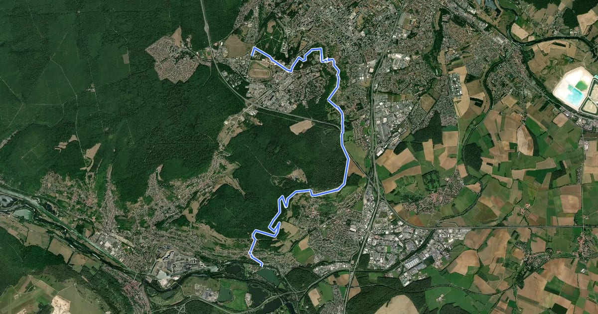 Маршрут Chemin de la Moselle accès Nancy sud на спутниковом снимке