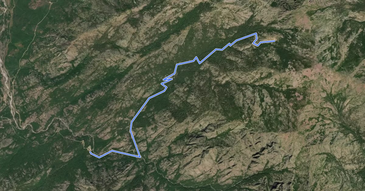 Маршрут Chemin de Melaghja - Refuge D'Ortu di u Piobbu на спутниковом снимке