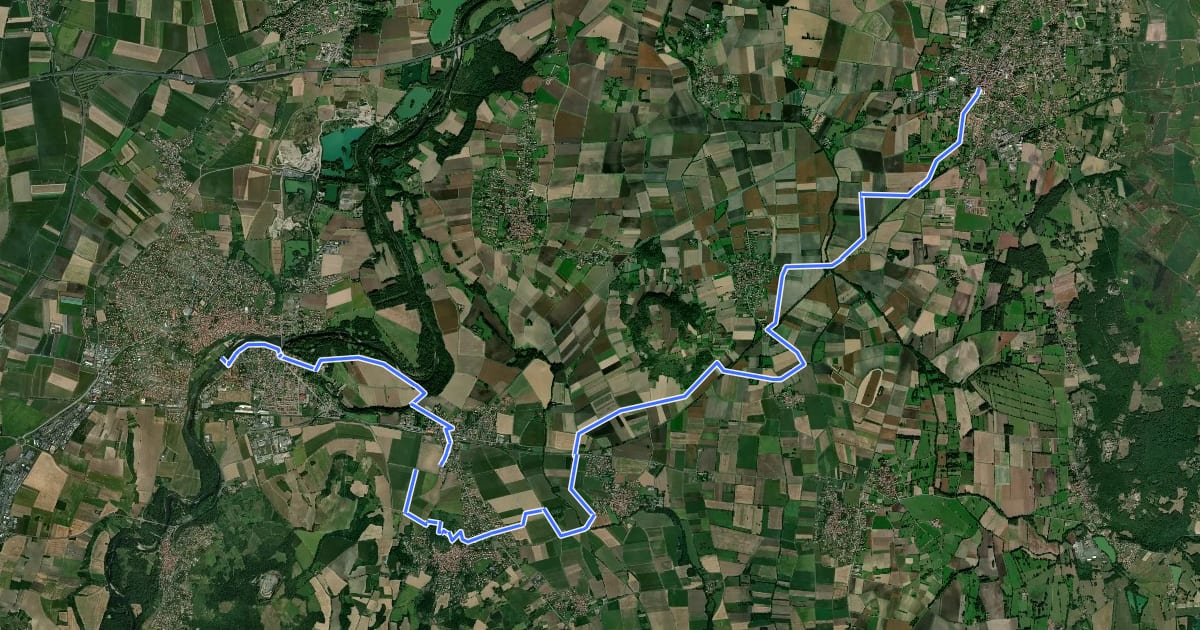 Маршрут Chemin de Montaigne de Lezoux à Pont-du-Château на спутниковом снимке
