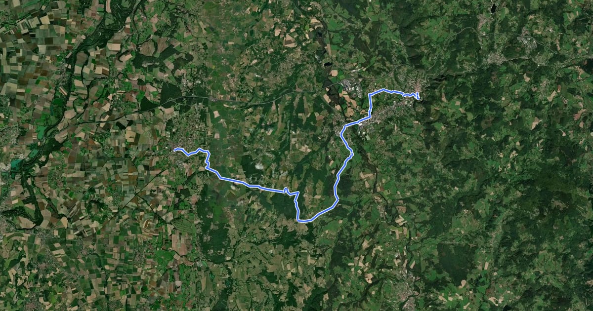 Маршрут Chemin de Montaigne de Thiers à Lezoux на спутниковом снимке