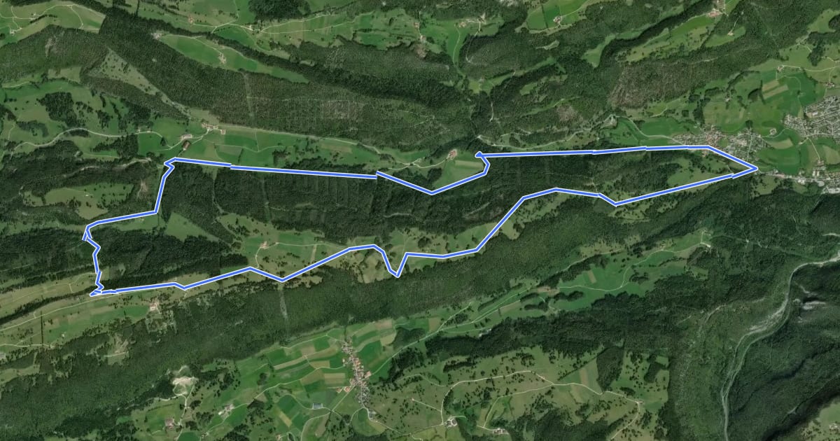 Маршрут Chemin de Moron на спутниковом снимке