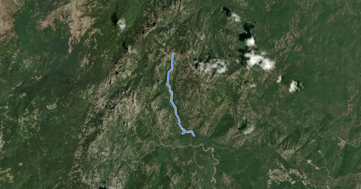 Маршрут Chemin de Paliri на спутниковом снимке