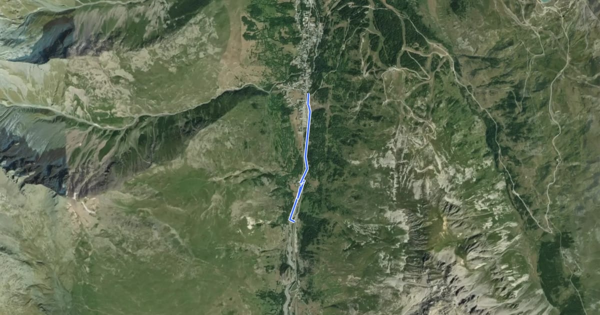 Маршрут Chemin de Pierre Grosse на спутниковом снимке