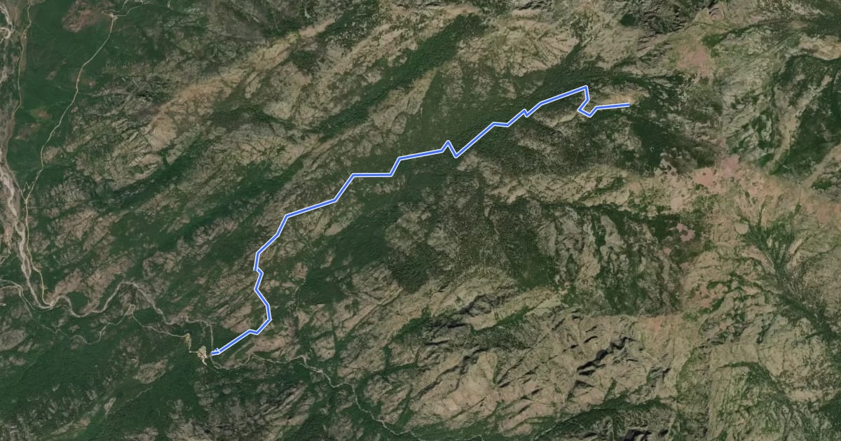 Маршрут Chemin de Pinzu a Stramba - Refuge D'Ortu di u Piobbu на спутниковом снимке