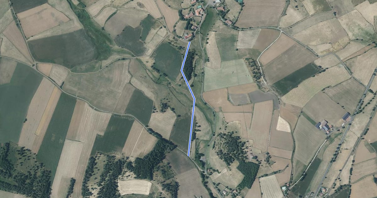 Маршрут Chemin de Régordane на спутниковом снимке