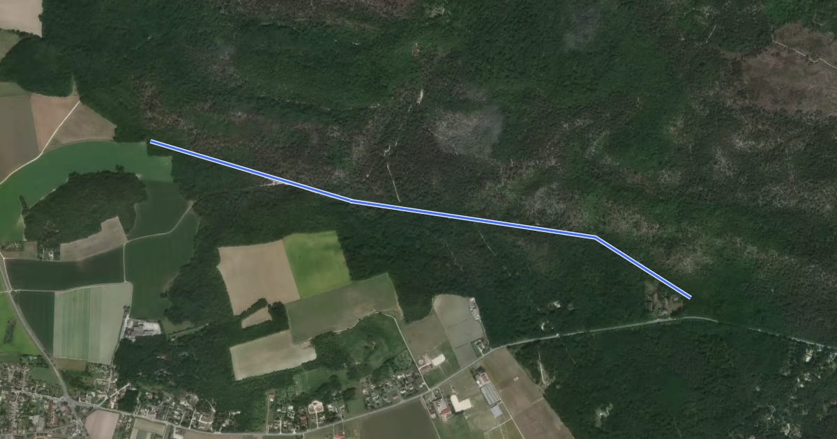 Маршрут chemin de Rumont на спутниковом снимке