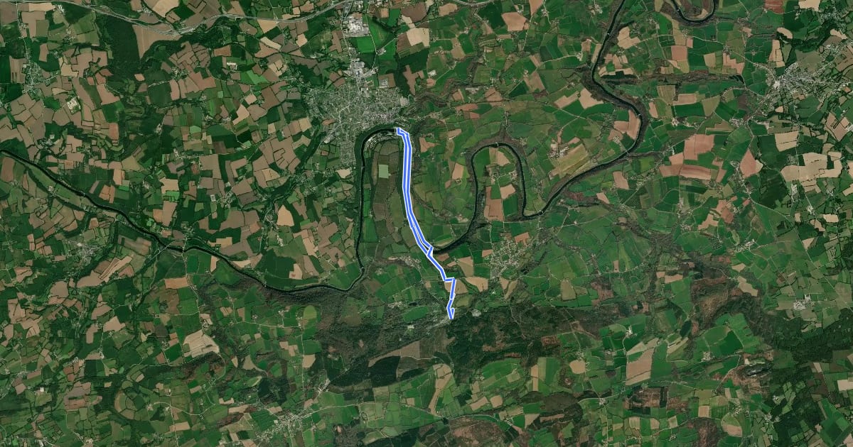 Маршрут Chemin de Trévarez на спутниковом снимке