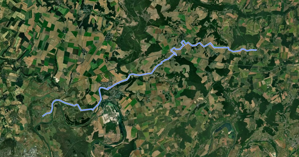 Маршрут Chemin de Trèves, Marigny-en-Orxois - Varredes на спутниковом снимке