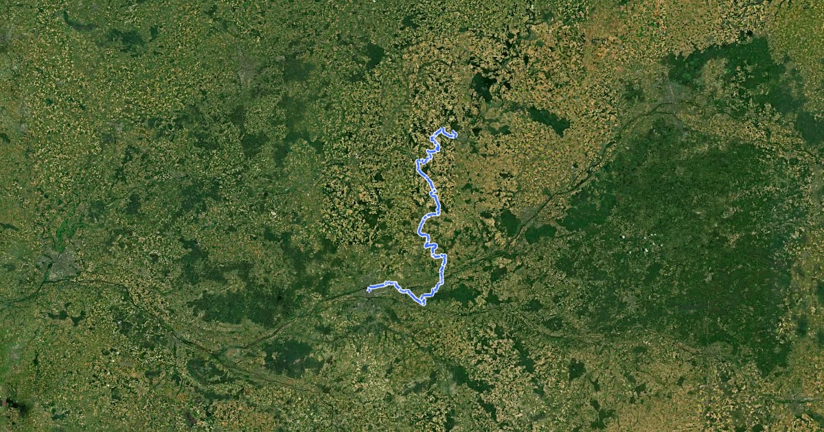 Маршрут Chemin de Trèves, Vendôme - Tours на спутниковом снимке