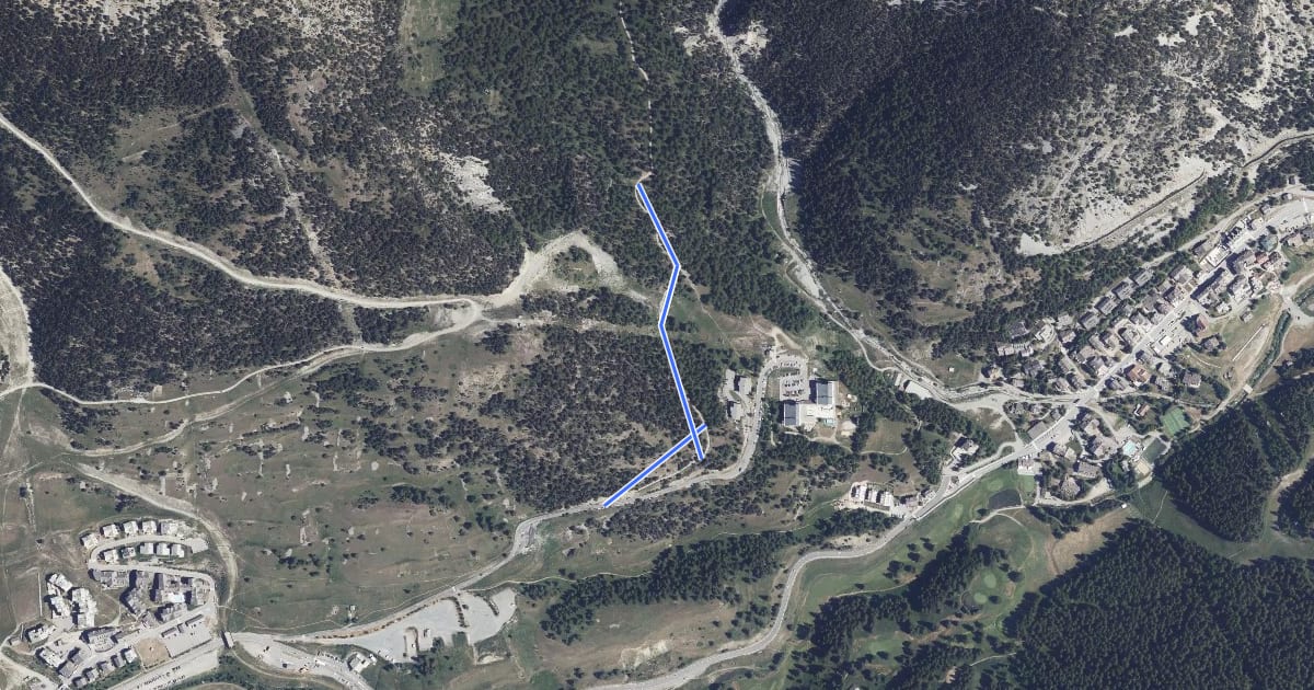 Маршрут Chemin des Baïsses - Vallon des Baïsses на спутниковом снимке