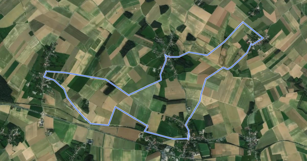 Маршрут Chemin des Bosquets на спутниковом снимке