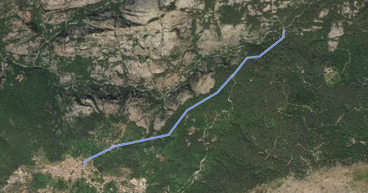 Маршрут Chemin des Châtaigners на спутниковом снимке