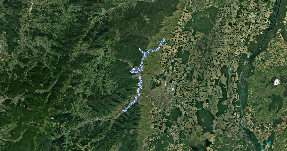 Маршрут Chemin des Châteaux forts d'Alsace équestre-section 11 на спутниковом снимке