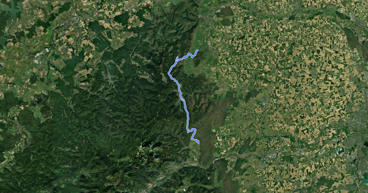 Маршрут Chemin des Châteaux forts d'Alsace équestre-section 5 на спутниковом снимке