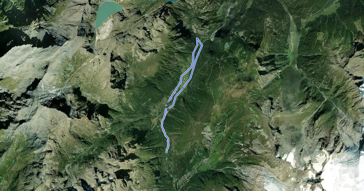 Маршрут Chemin des Diligences на спутниковом снимке