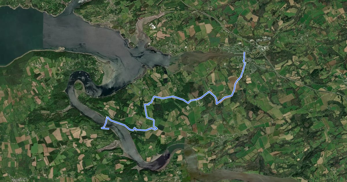 Маршрут Chemin des Douaniers, Le Faou - Marros на спутниковом снимке