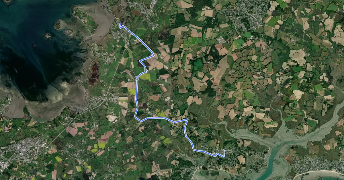 Маршрут Chemin des Douaniers, variante à vérifier на спутниковом снимке