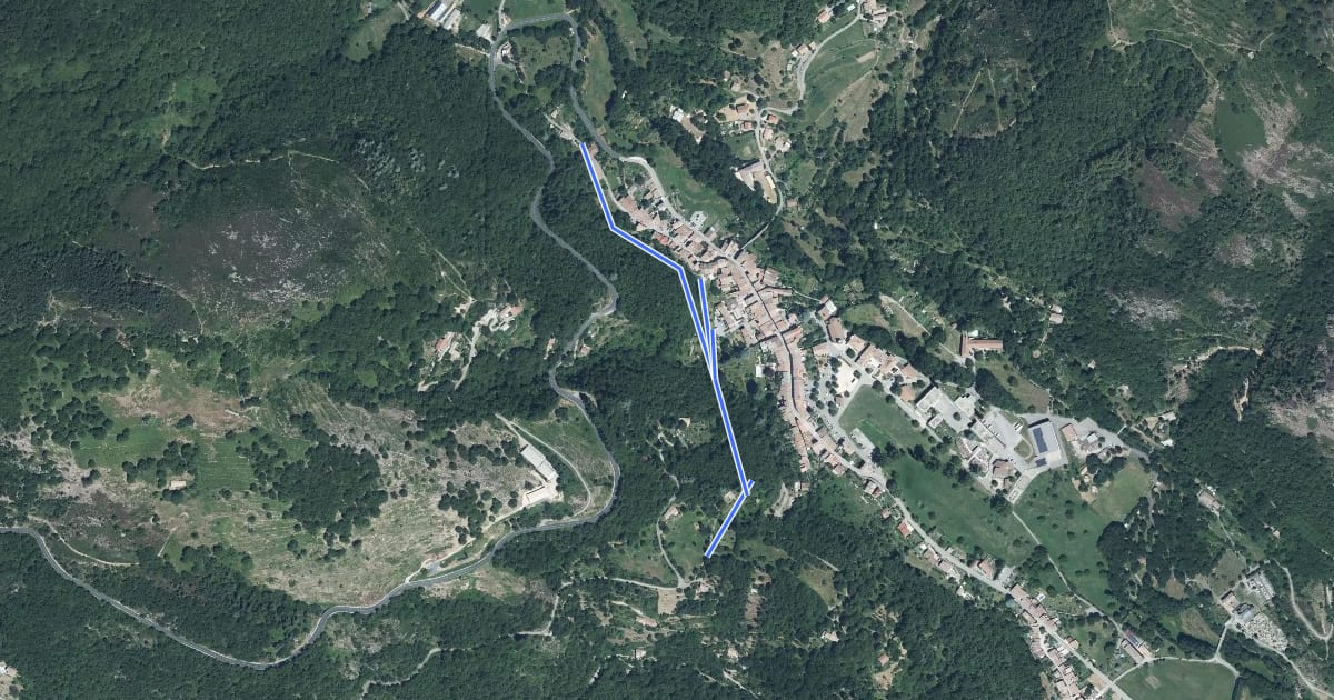 Маршрут Chemin des Endettés - Le Château на спутниковом снимке
