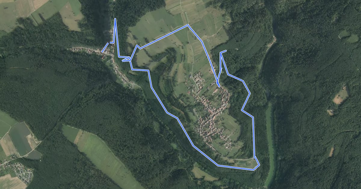 Маршрут Chemin des Fontaines на спутниковом снимке