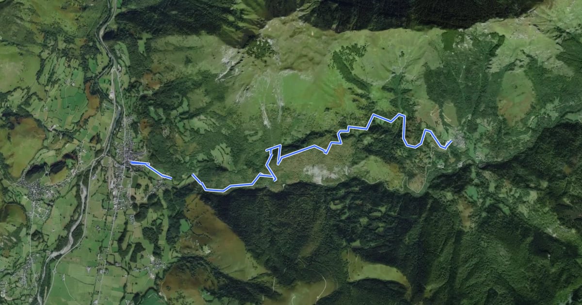 Маршрут Chemin des Jaupins asp14 на спутниковом снимке